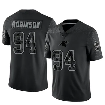 Men's Nike Carolina Panthers A'Shawn Robinson Black Reflective Jersey - Limited