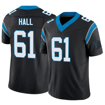 Men's Nike Carolina Panthers Aaron Hall Black Vapor F.U.S.E. Jersey - Limited