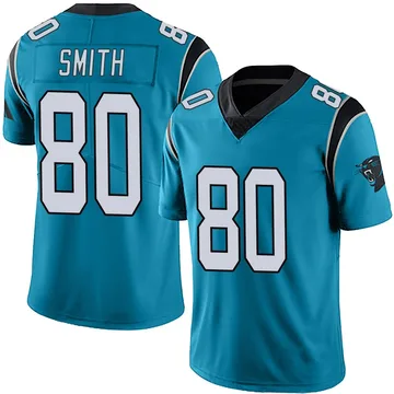 Men's Nike Carolina Panthers Ainias Smith Blue Alternate Vapor Untouchable Jersey - Limited