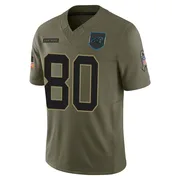 Men's Nike Carolina Panthers Ainias Smith Olive 2025 Salute to Service Jersey - Limited