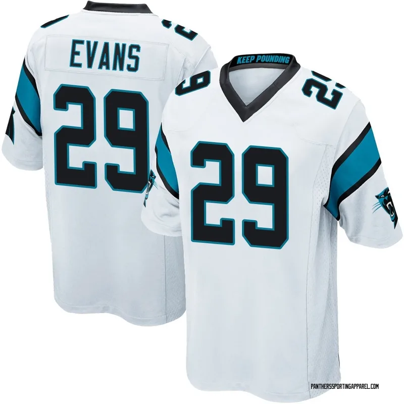 Men's Nike Carolina Panthers Akayleb Evans White Jersey - Game