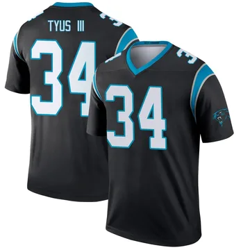 Men's Nike Carolina Panthers Anthony Tyus III Black Jersey - Legend