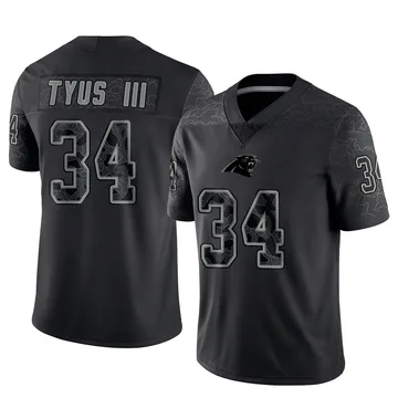 Men's Nike Carolina Panthers Anthony Tyus III Black Reflective Jersey - Limited