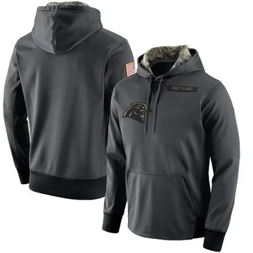 Men's Carolina Panthers Anthracite Salute to Service Player Performance Hoodie -