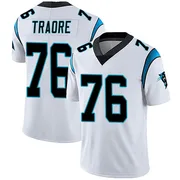 Men's Nike Carolina Panthers Badara Traore White Vapor Untouchable Jersey - Limited