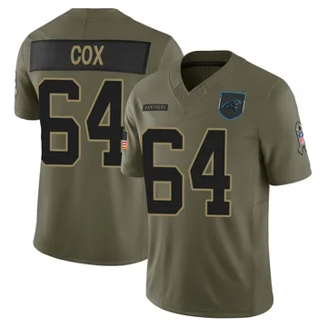 Men's Nike Carolina Panthers Bryan Cox Olive 2025 Salute to Service Jersey - Limited