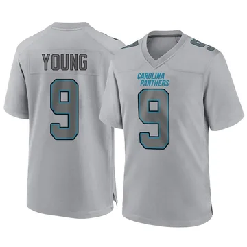 Men's Nike Carolina Panthers Bryce Young Gray Atmosphere Fashion Jersey - Game