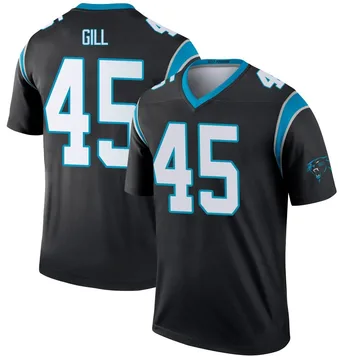 Men's Nike Carolina Panthers Cam Gill Black Jersey - Legend