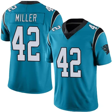 Men's Nike Carolina Panthers Cam Miller Blue Alternate Vapor Untouchable Jersey - Limited