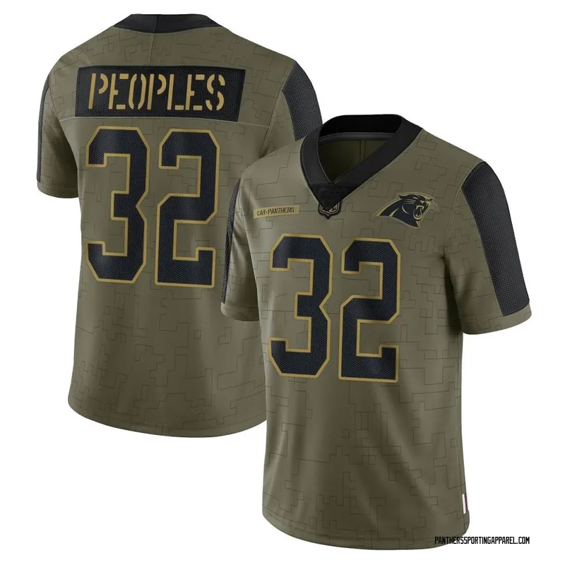 Men's Nike Carolina Panthers Camerun Peoples Olive 2021 Salute To Service Jersey - Limited