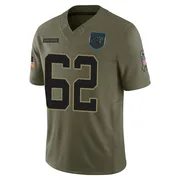 Men's Nike Carolina Panthers Chandler Zavala Olive 2025 Salute to Service Jersey - Limited