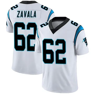 Men's Nike Carolina Panthers Chandler Zavala White Vapor Untouchable Jersey - Limited