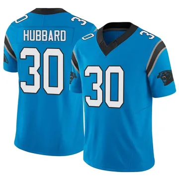 Men's Nike Carolina Panthers Chuba Hubbard Blue Vapor F.U.S.E. Jersey - Limited
