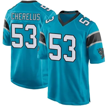 Men's Nike Carolina Panthers Claudin Cherelus Blue Alternate Jersey - Game