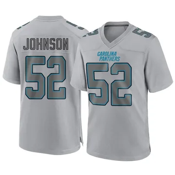 Men's Nike Carolina Panthers DJ Johnson Gray Atmosphere Fashion Jersey - Game