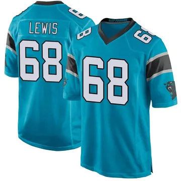 Men's Nike Carolina Panthers Damien Lewis Blue Alternate Jersey - Game