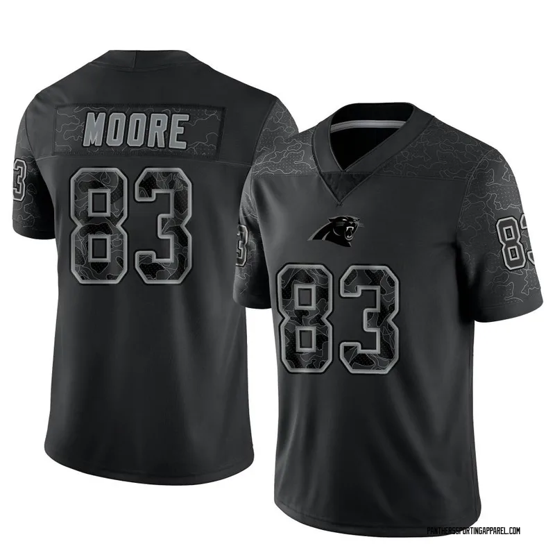 Men's Nike Carolina Panthers David Moore Black Reflective Jersey - Limited