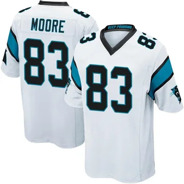 Men's Nike Carolina Panthers David Moore White Jersey - Game
