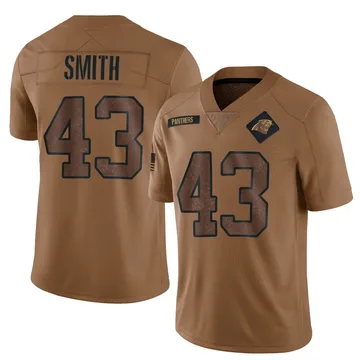 Men's Nike Carolina Panthers DeVonta Smith Brown 2023 Salute To Service Jersey - Limited