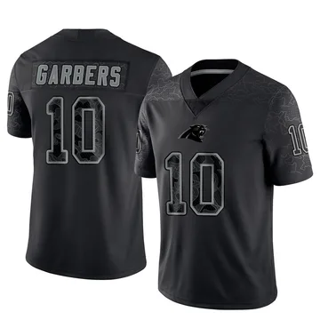 Men's Nike Carolina Panthers Ethan Garbers Black Reflective Jersey - Limited