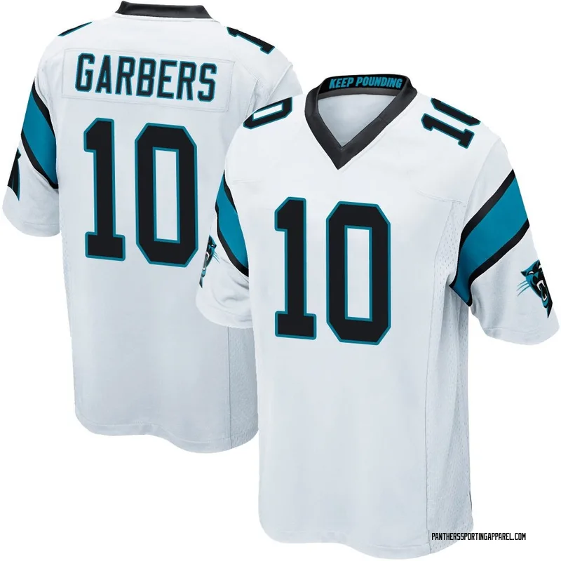 Men's Nike Carolina Panthers Ethan Garbers White Jersey - Game