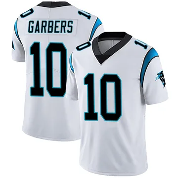 Men's Nike Carolina Panthers Ethan Garbers White Vapor Untouchable Jersey - Limited
