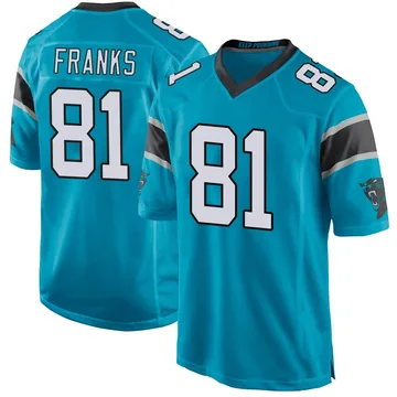 Men's Nike Carolina Panthers Feleipe Franks Blue Alternate Jersey - Game