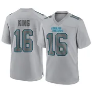 Men's Nike Carolina Panthers Haynes King Gray Atmosphere Fashion Jersey - Game