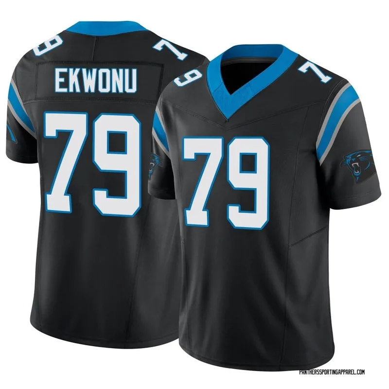 Men's Nike Carolina Panthers Ikem Ekwonu Black Vapor F.U.S.E. Jersey - Limited