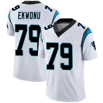 Men's Nike Carolina Panthers Ikem Ekwonu White Vapor Untouchable Jersey - Limited