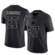 Men's Nike Carolina Panthers Isaiah Simmons Black Reflective Jersey - Limited
