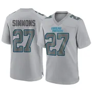 Men's Nike Carolina Panthers Isaiah Simmons Gray Atmosphere Fashion Jersey - Game