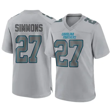 Men's Nike Carolina Panthers Isaiah Simmons Gray Atmosphere Fashion Jersey - Game