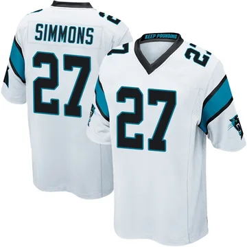 Men's Nike Carolina Panthers Isaiah Simmons White Jersey - Game