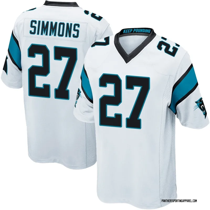 Men's Nike Carolina Panthers Isaiah Simmons White Jersey - Game