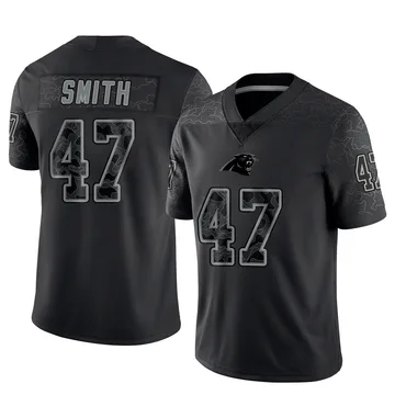 Men's Nike Carolina Panthers Isaiah Smith Black Reflective Jersey - Limited