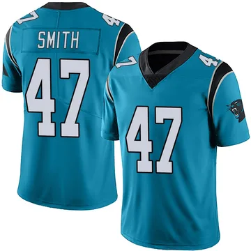 Men's Nike Carolina Panthers Isaiah Smith Blue Alternate Vapor Untouchable Jersey - Limited