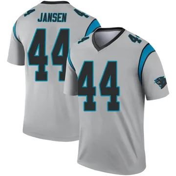 Men's Nike Carolina Panthers JJ Jansen Inverted Silver Jersey - Legend