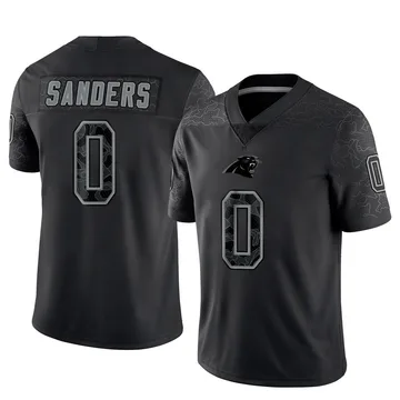 Men's Nike Carolina Panthers Ja'Tavion Sanders Black Reflective Jersey - Limited