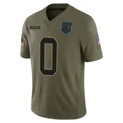 Men's Nike Carolina Panthers Ja'Tavion Sanders Olive 2025 Salute to Service Jersey - Limited