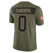 Men's Nike Carolina Panthers Ja'Tavion Sanders Olive 2025 Salute to Service Jersey - Limited