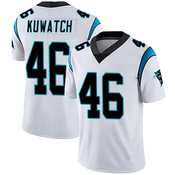 Men's Nike Carolina Panthers Jackson Kuwatch White Vapor Untouchable Jersey - Limited