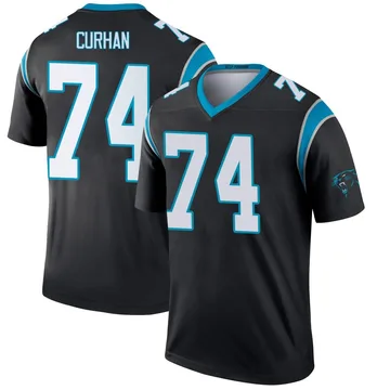 Men's Nike Carolina Panthers Jake Curhan Black Jersey - Legend