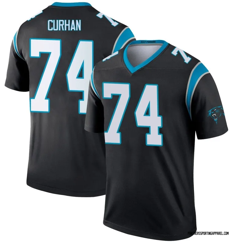 Men's Nike Carolina Panthers Jake Curhan Black Jersey - Legend