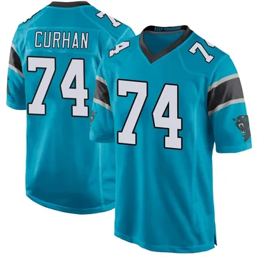 Men's Nike Carolina Panthers Jake Curhan Blue Alternate Jersey - Game