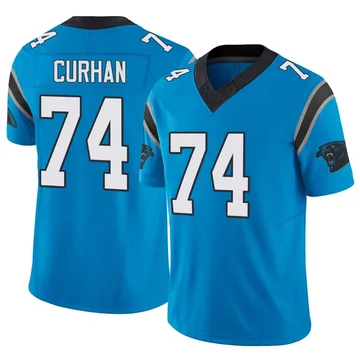 Men's Nike Carolina Panthers Jake Curhan Blue Vapor F.U.S.E. Jersey - Limited