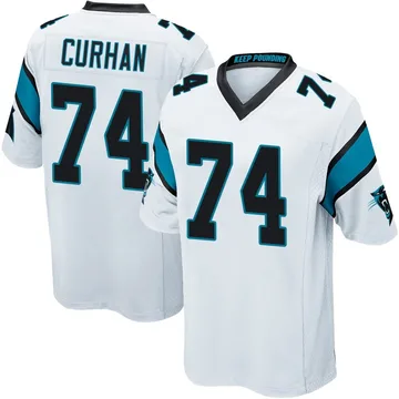 Men's Nike Carolina Panthers Jake Curhan White Jersey - Game