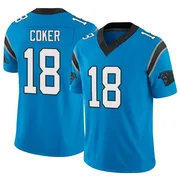 Men's Nike Carolina Panthers Jalen Coker Blue Vapor F.U.S.E. Jersey - Limited