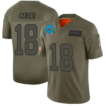 Men's Nike Carolina Panthers Jalen Coker Camo 2019 Salute to Service Jersey - Limited