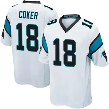 Men's Nike Carolina Panthers Jalen Coker White Jersey - Game
